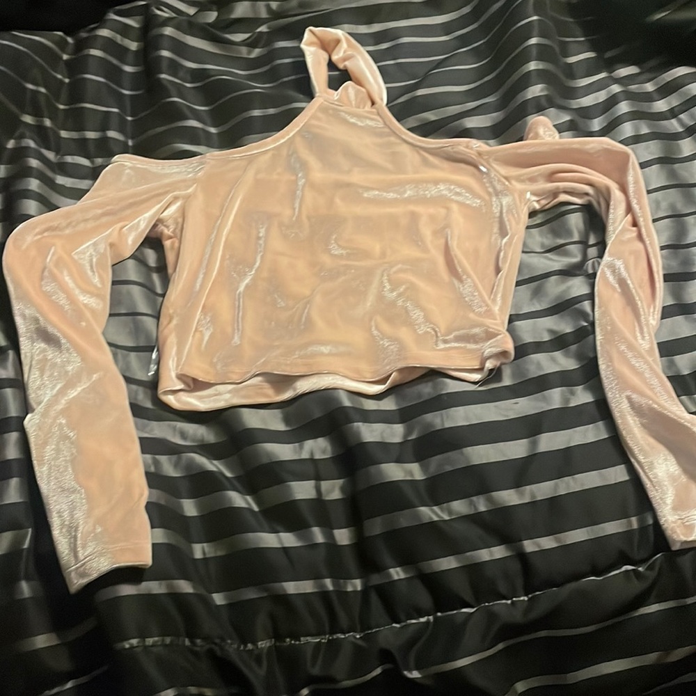 Heart Hips Felt Choker Crop Top